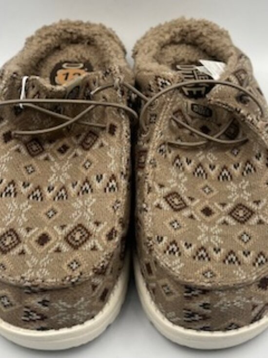 NEW Hey Dude Wally Slip on Sweater shoes Men’s 12 Knit Mules shoes slippers NWT main image 4